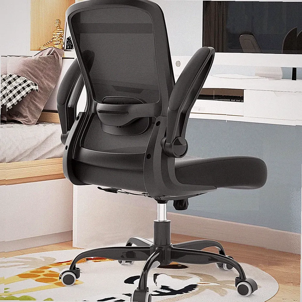 Ergonomic Office Chair - BIFMA Certified, Flip-Up Armrests & 135° Recline, Adjus
