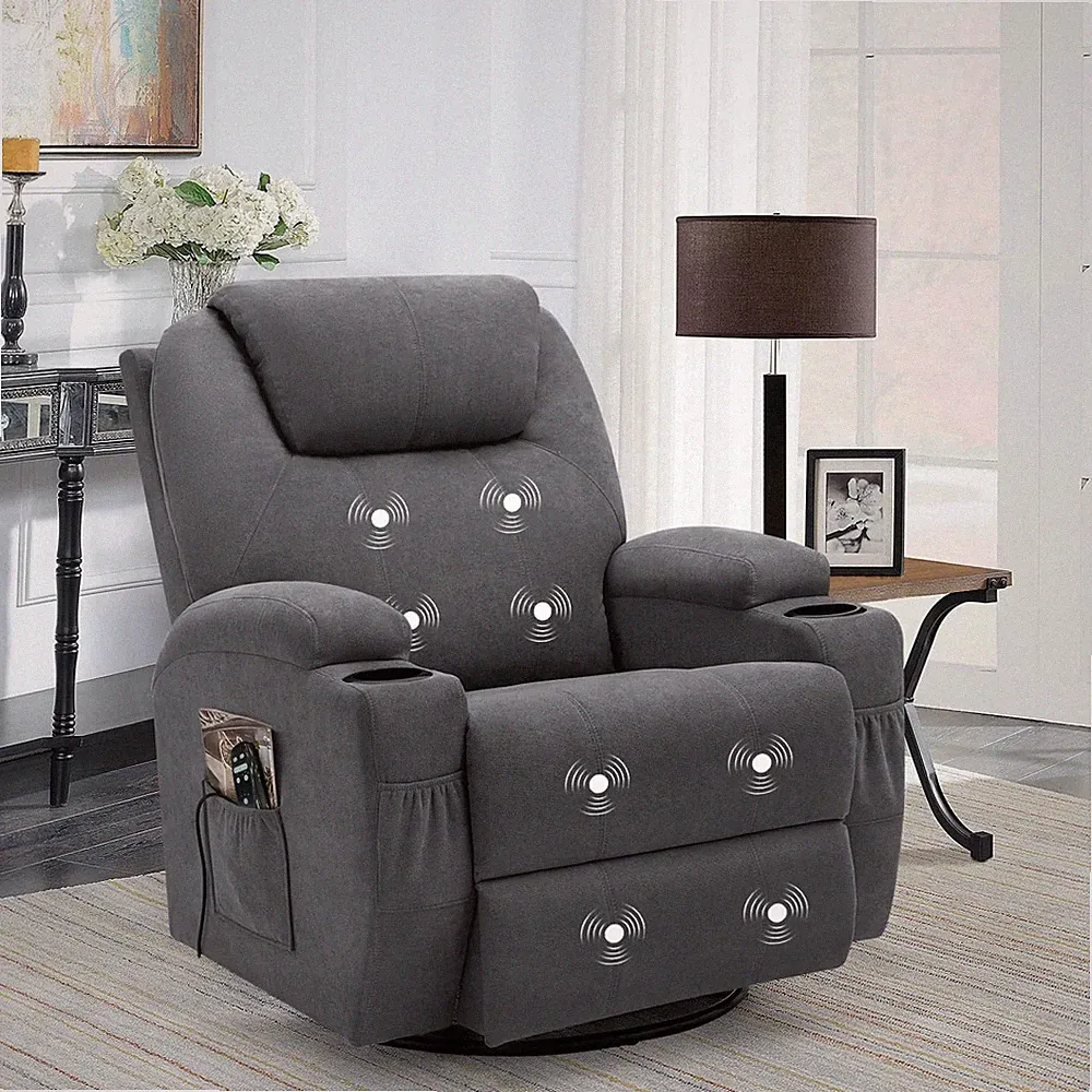 Flamaker Rocking Chair Recliner Chair with Massage Swivel Ergonomic Lounge Chair
